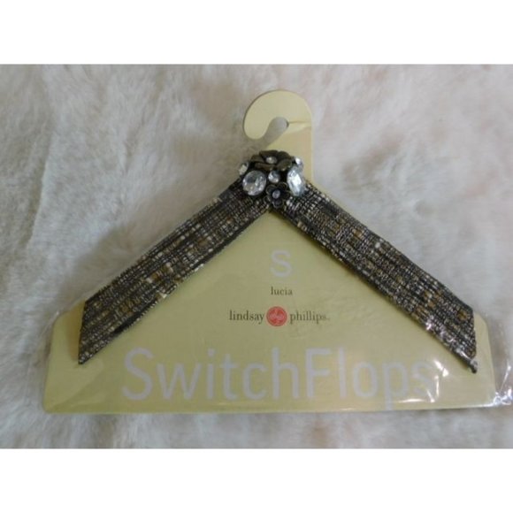 Switch Flops NEW size SMALL Lucia Strap Black Tan - Picture 1 of 4